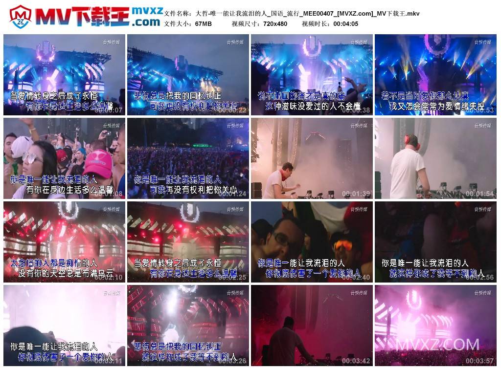 大哲-唯一能让我流泪的人_国语_流行_MEE00407